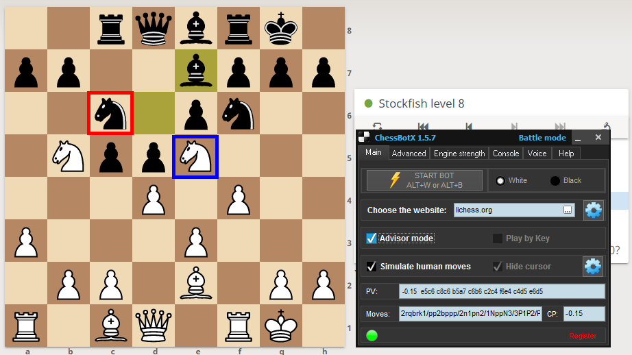 Chess helper show best move at lichess.org